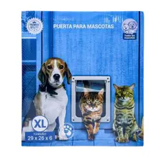 GENERICO - Puerta Para Mascotas Tamaño Grande Sistema Seguro 29x26