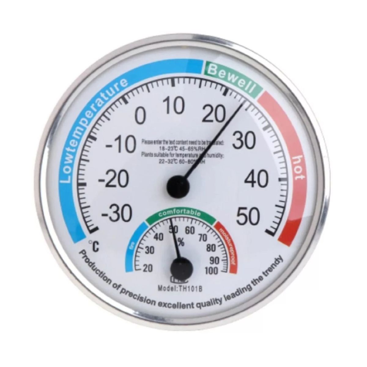 GENERICO - Termometro Higometro Analogo de 5 Pulgadas Multiuso Portatil