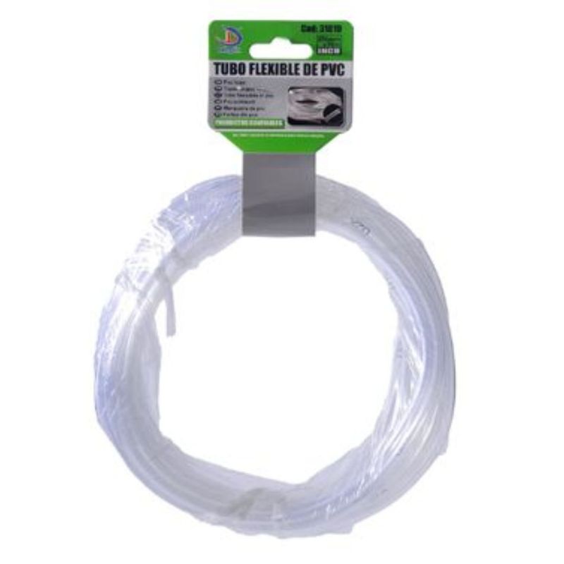 GENERICO - Tubo Flexible De PVC 10 Metros 6mm Resistente Y Versátil