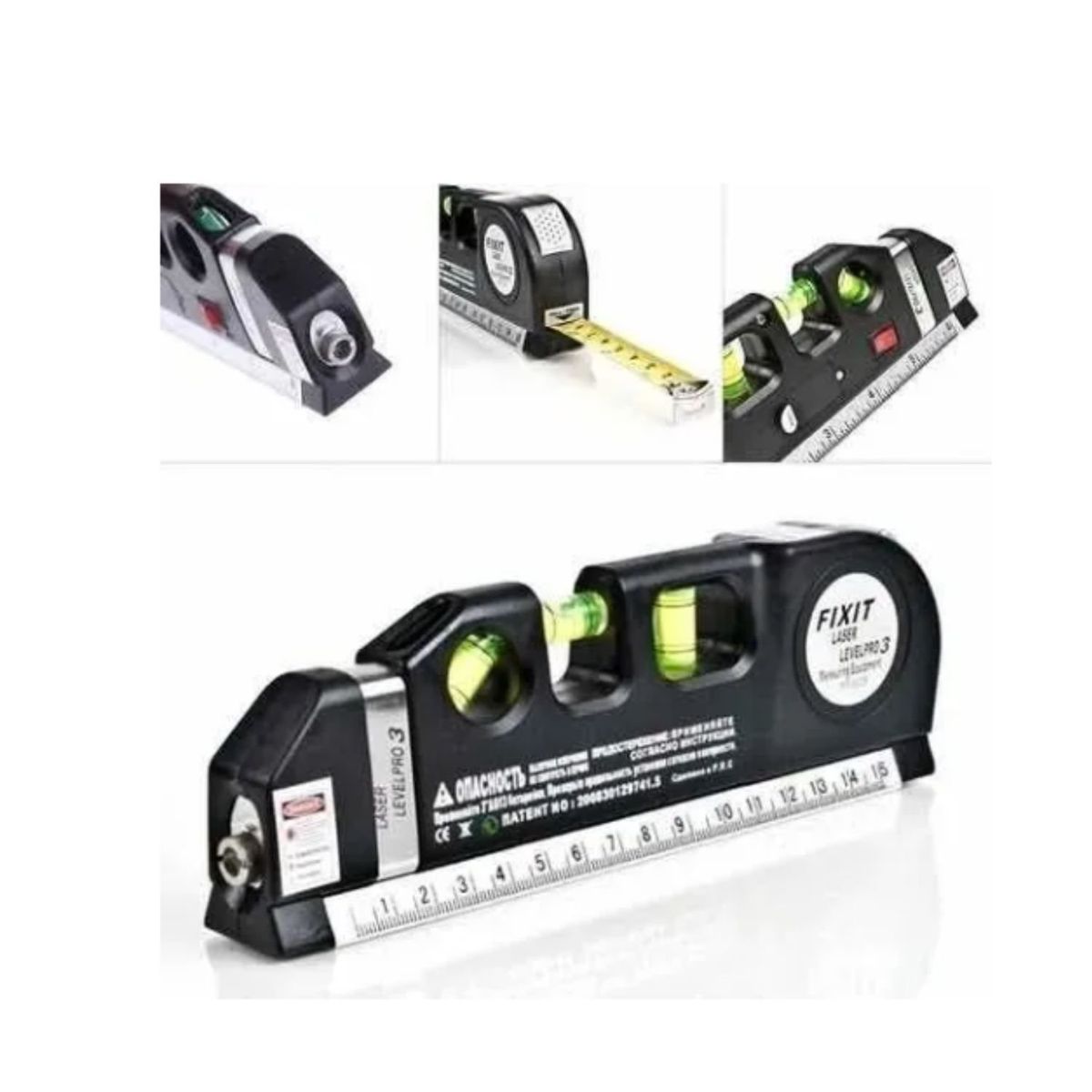 GENERICO - Cinta Metrica Nivel Laser Horizontal Profesional 3 Modos