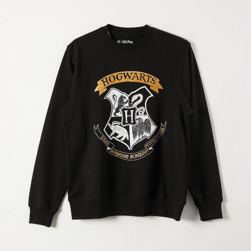 WARNER BROSS - Poleron Cerrado Mujer Escudo Negro Harry Potter