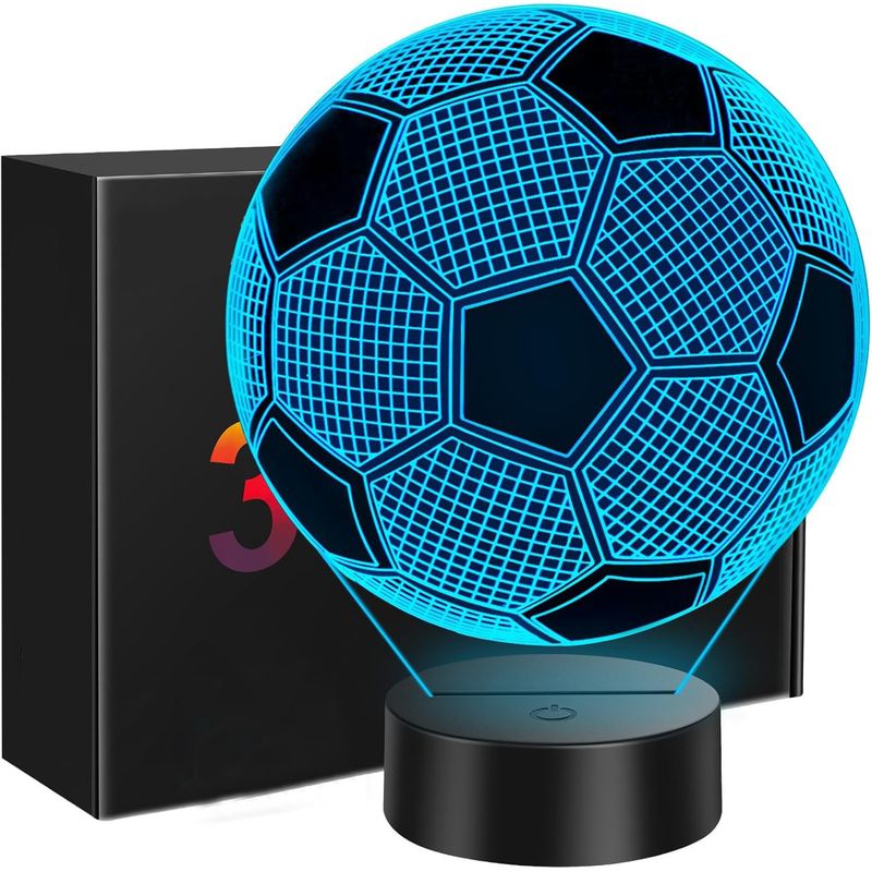 KUANGYE - 3d Balón De Fútbol Luz De Noche Lampara Led Escritorio
