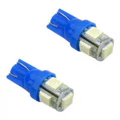 DEZZER - X2 Luces De 5 LED 5050 Azul Cola De Pescado 12 Volt
