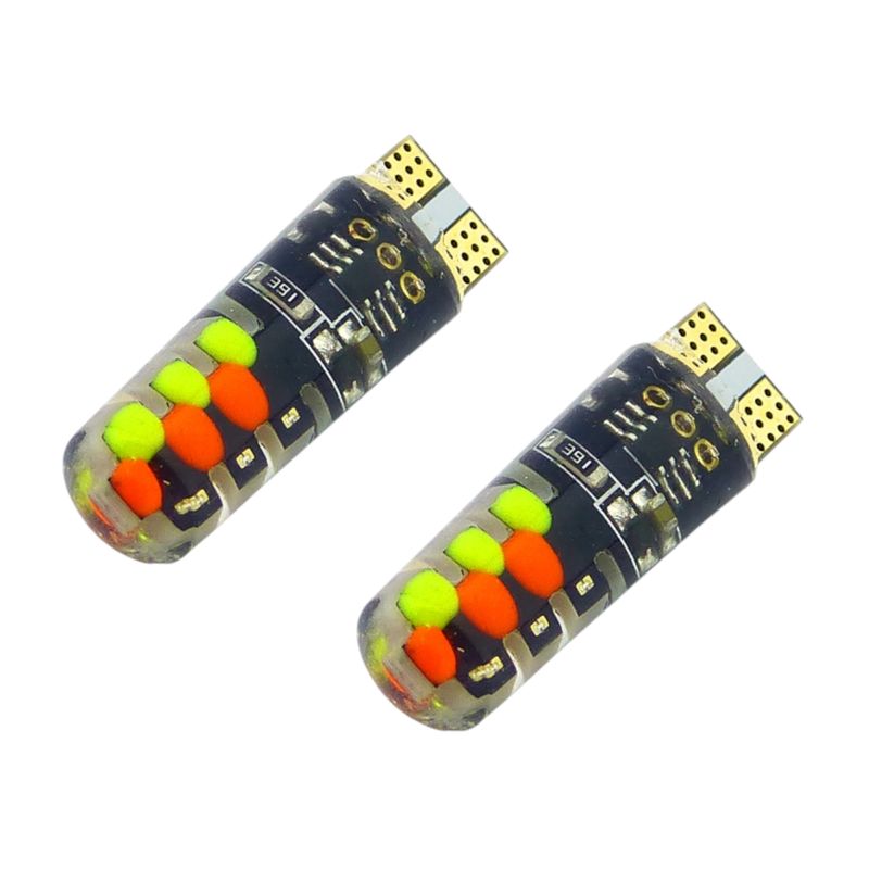 GENERICO - x2 Luz LED T-10 RGB A Control Remoto 12V
