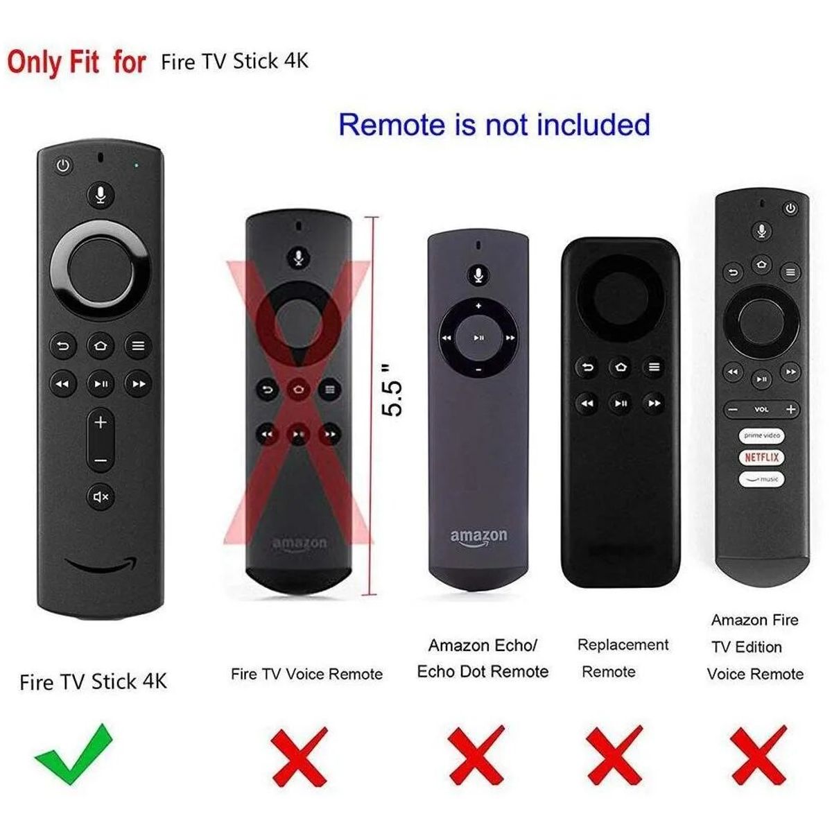 URBANCASE - Funda UrbanCase para Control Amazon Fire TV Stick 4K - 2° Generación