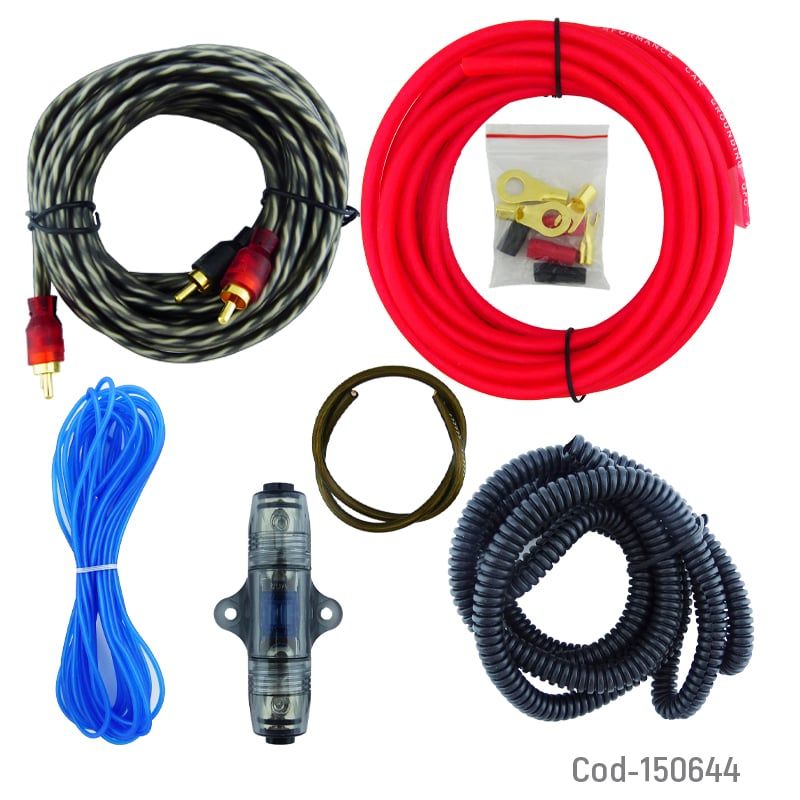 GENERICO - Kit De Cables Para Amplificador Marca XTI De 6 GA