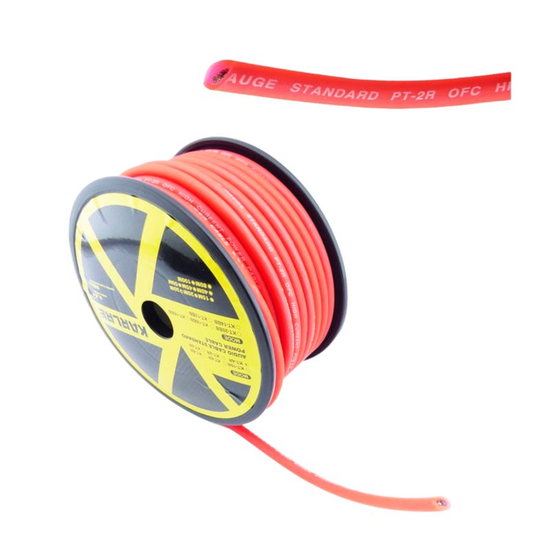 GENERICO - Rollo De Cable Para Amplificador Auto 30 Mts Grosor De 4 Ga