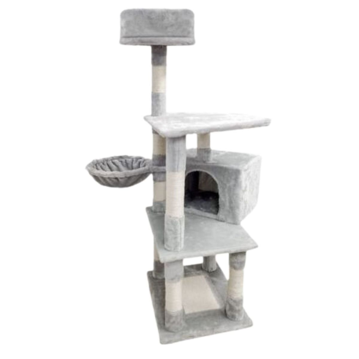 GENERICO - Torre Rascador Gris Gatos Cuevas Cama Colgante Plataformas