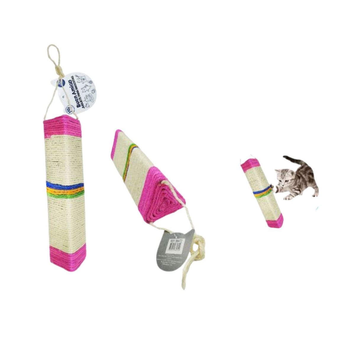 GENERICO - Rascador Colgante Para Gatos Con Diseño Multicolor Resistent