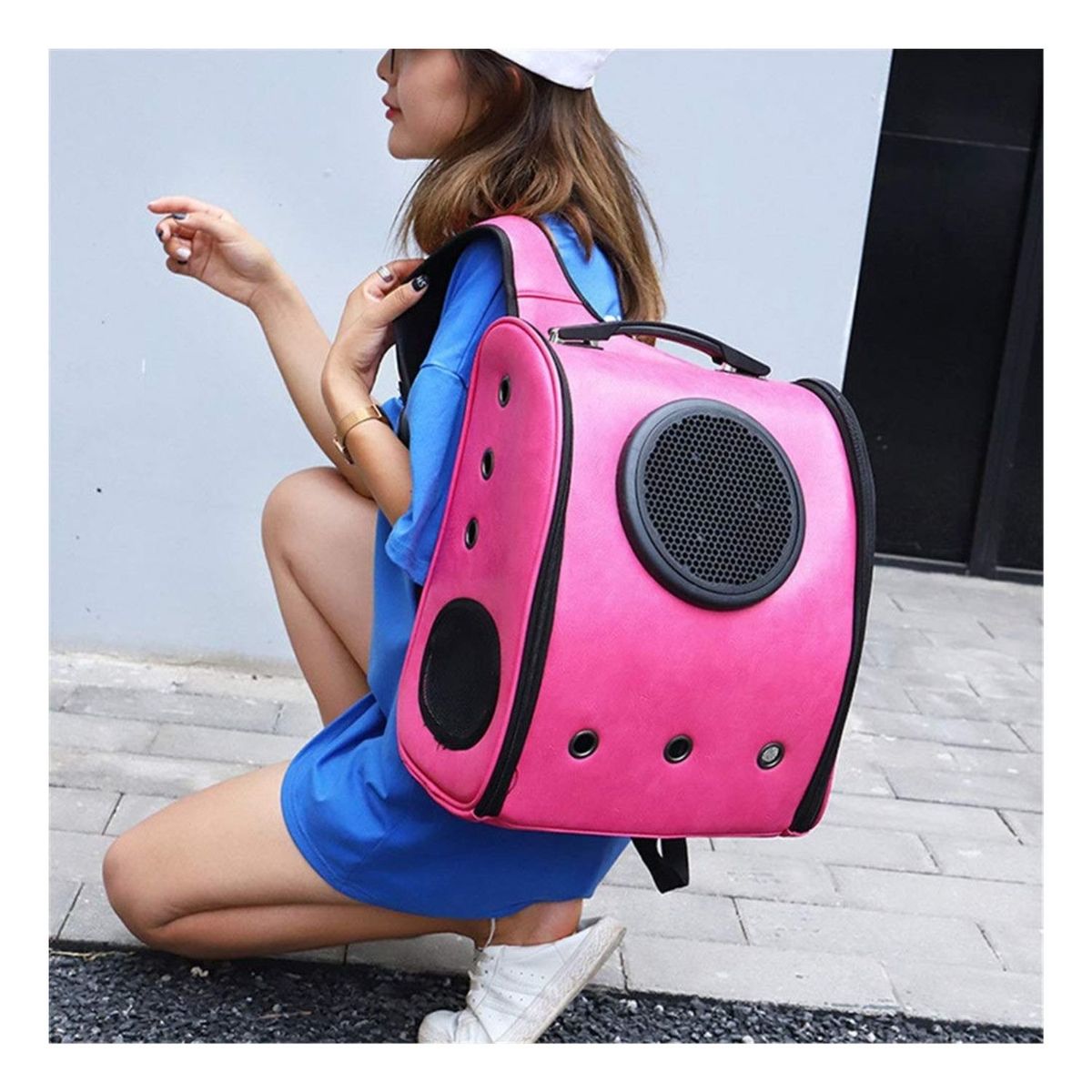 GENERICO - Bolso De Transporte Ventilado Para Mascotas Con Ventana