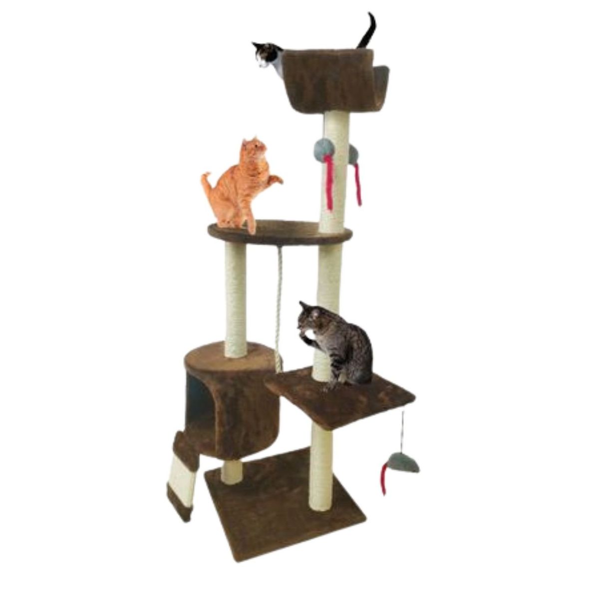 GENERICO - Torre Rascador Gatos Cuevas Plataformas Juguetes Colgantes