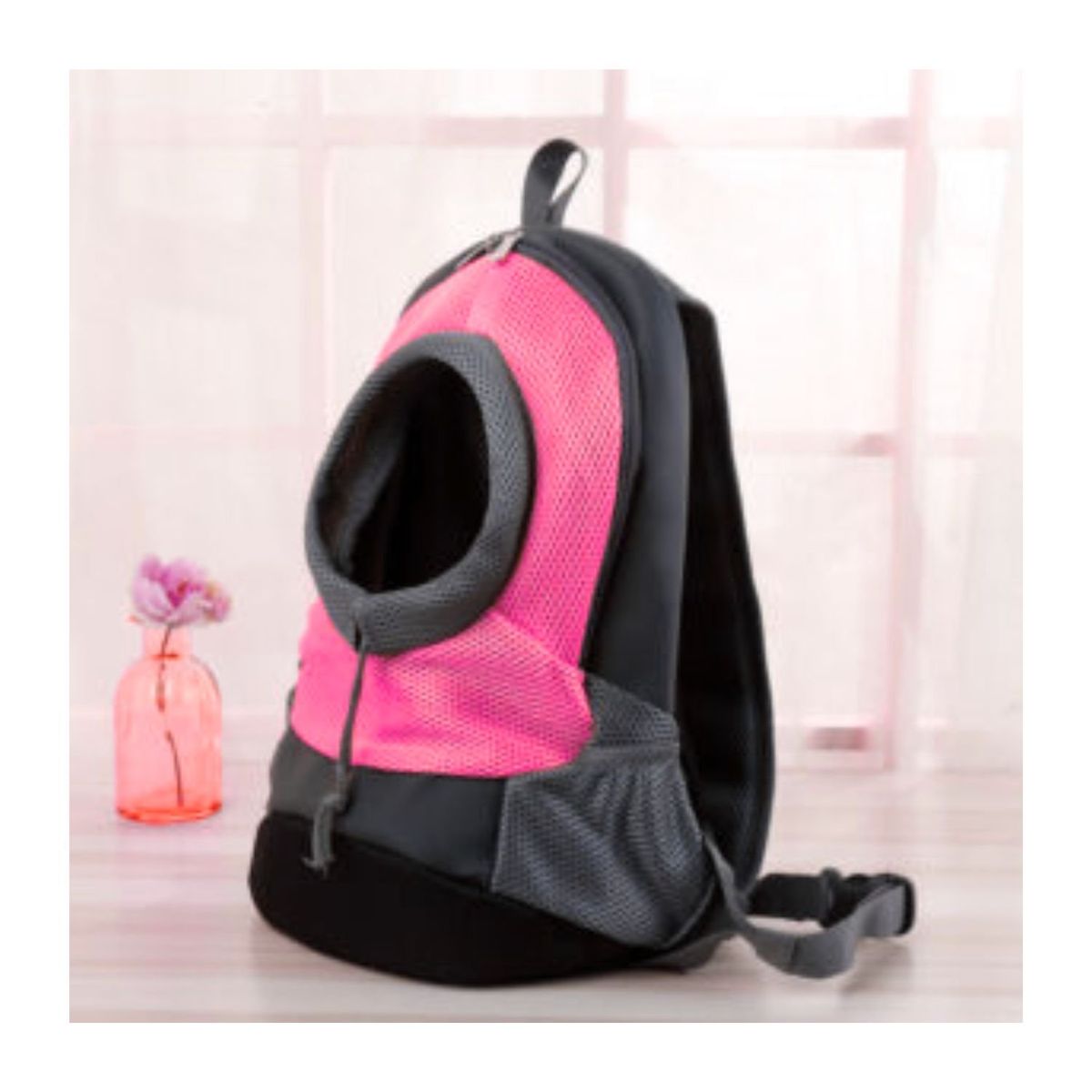 GENERICO - Mochila Fucsia De Transporte Mascotas Ventilación Ergonomico