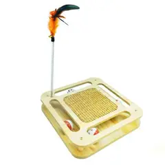 GENERICO - Centro De Juegos Interactivos De Gatos Con Plumas Y Rascador