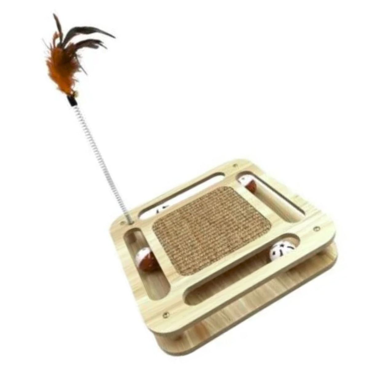 GENERICO - Centro De Juegos Interactivos De Gatos Con Plumas Y Rascador