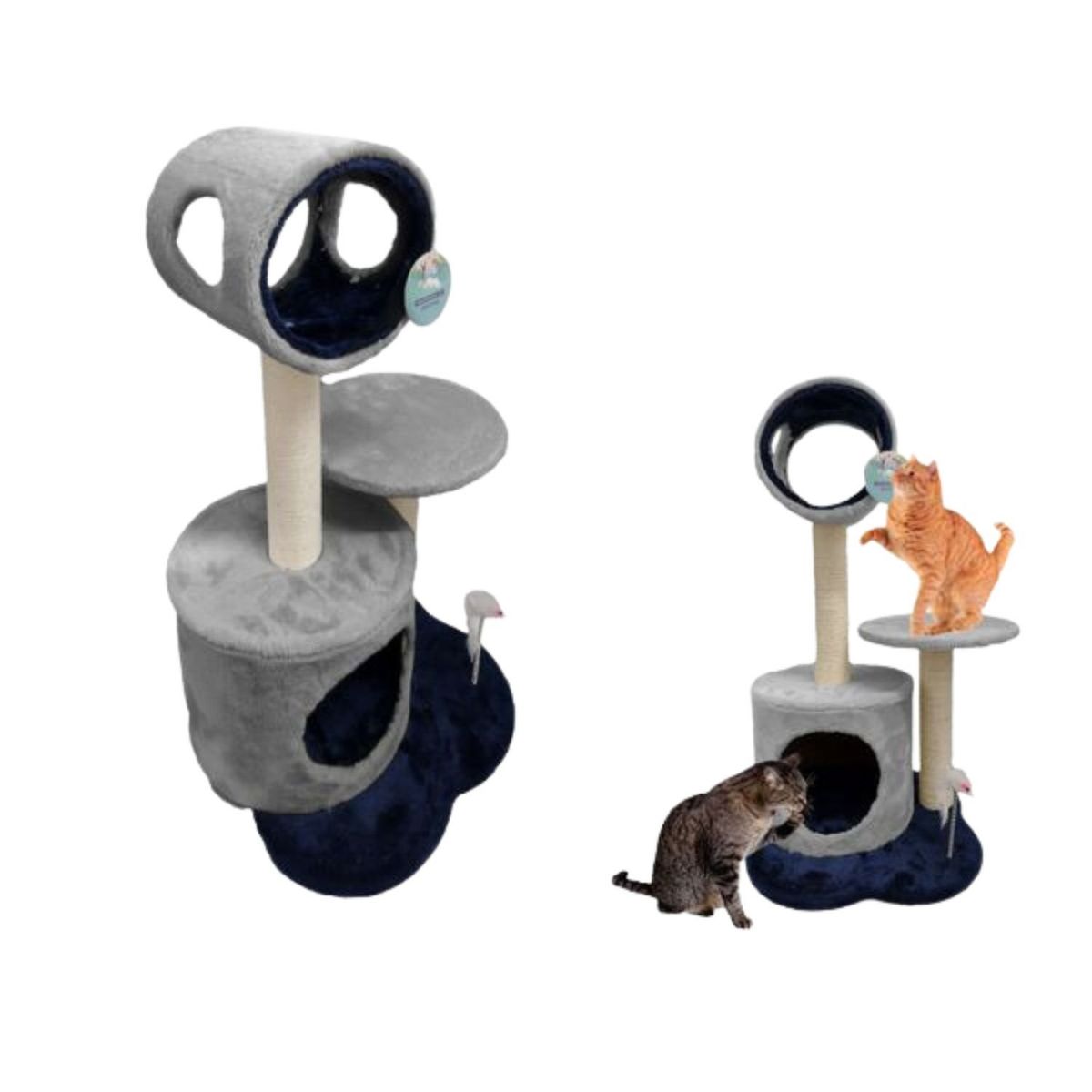 GENERICO - Rascador Para Gatos Con Cuevas Plataforma Y Túnel Superior