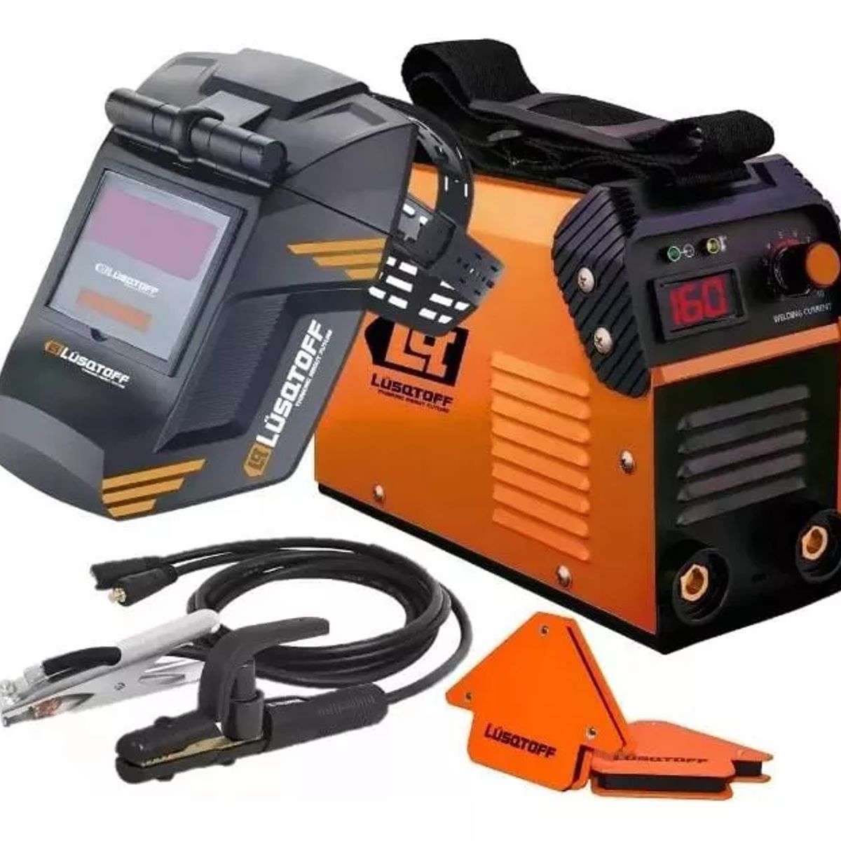 LUSQTOFF - Soldadora Inverter Lusqtof 160amp Kit Soldadura Electrodos + Mascara