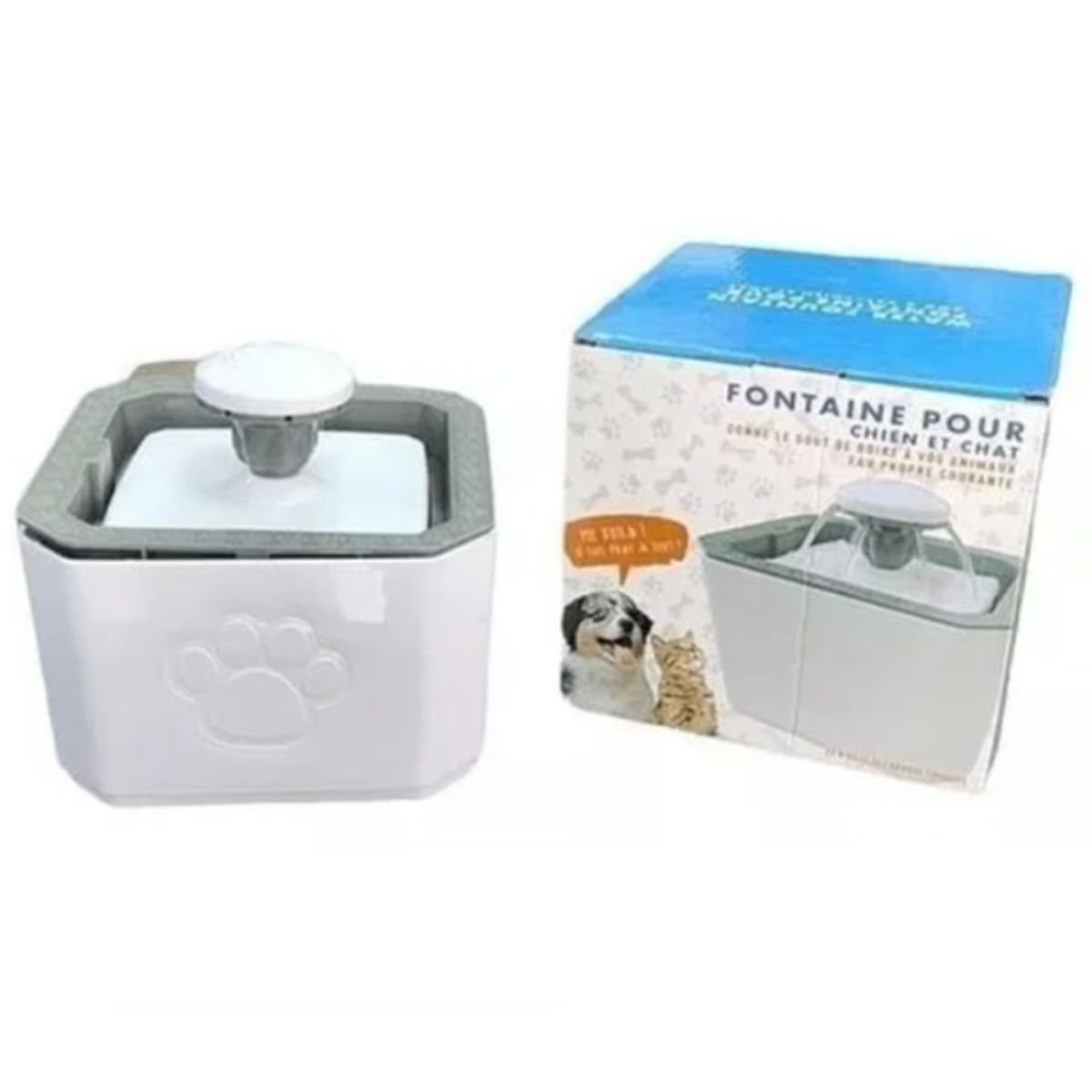 GENERICO - Fuente Dispensador De Agua Cuadrada 2.5 L Para Mascotas