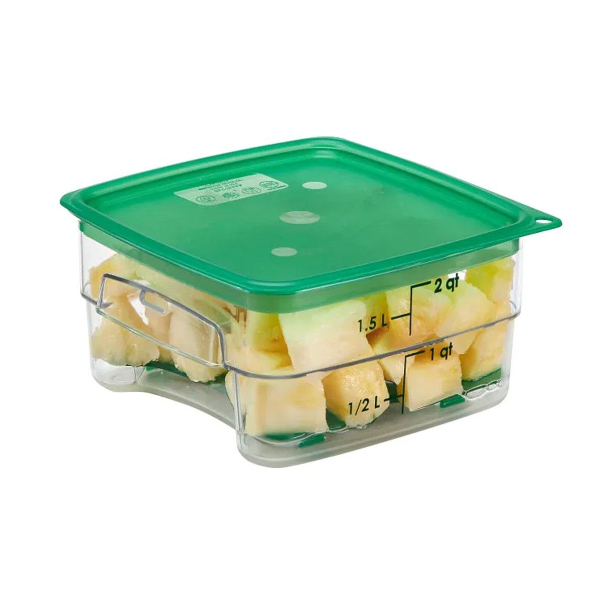 CAMBRO - DRENAJE VERDE RECIPIENTE GRADUADO POLICARBONATO 2 Y 4 LTS