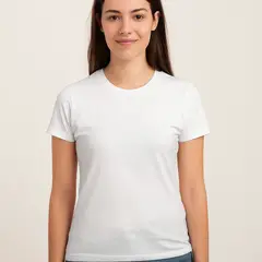 CREA PRINT - POLERA BLANCA PARA ESTAMPADO POR SUBLIMACION ADULTO MUJER POLIESTER