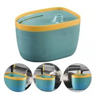 Bebedero Perros Y Gatos Fuente Agua Mascota 2,5 Lt Azul