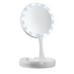 GENERICO - Espejo Con Luz Led Para Maquillaje Plegable + Aumento X 10