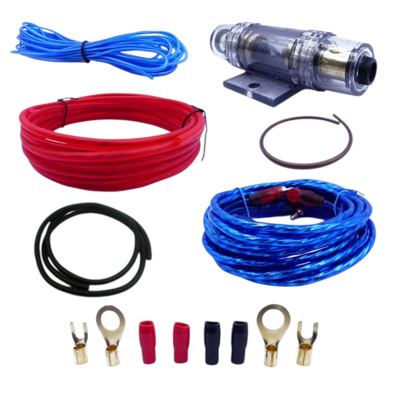 DEZZER - Kit Cables Para Amplificacion 2.000 W Alta Calidad