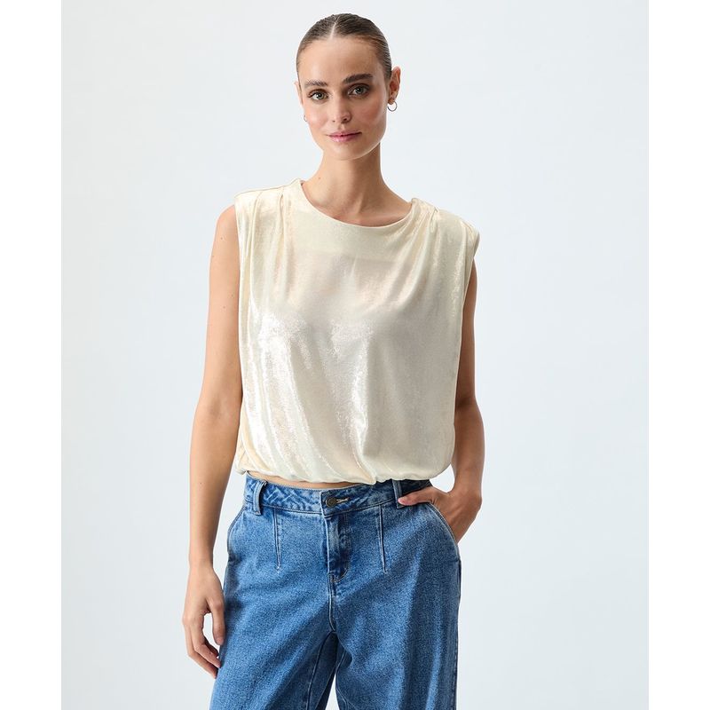 IO - Polera Sin Mangas Crudo Mujer Io