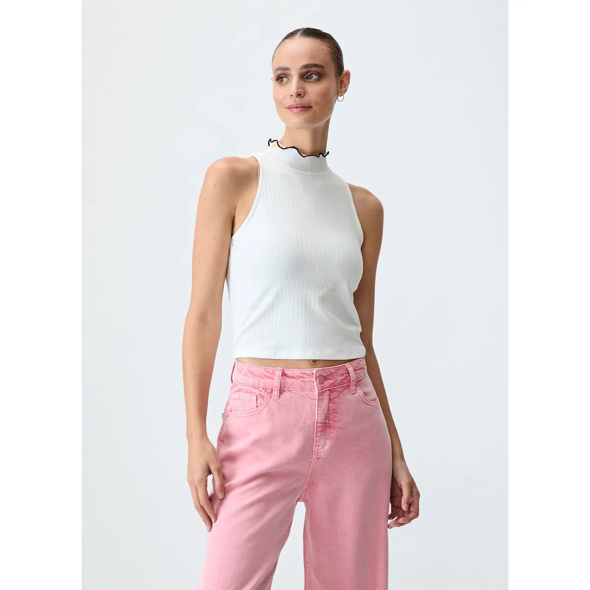 IO - Polera Sin Mangas Crudo Mujer Io