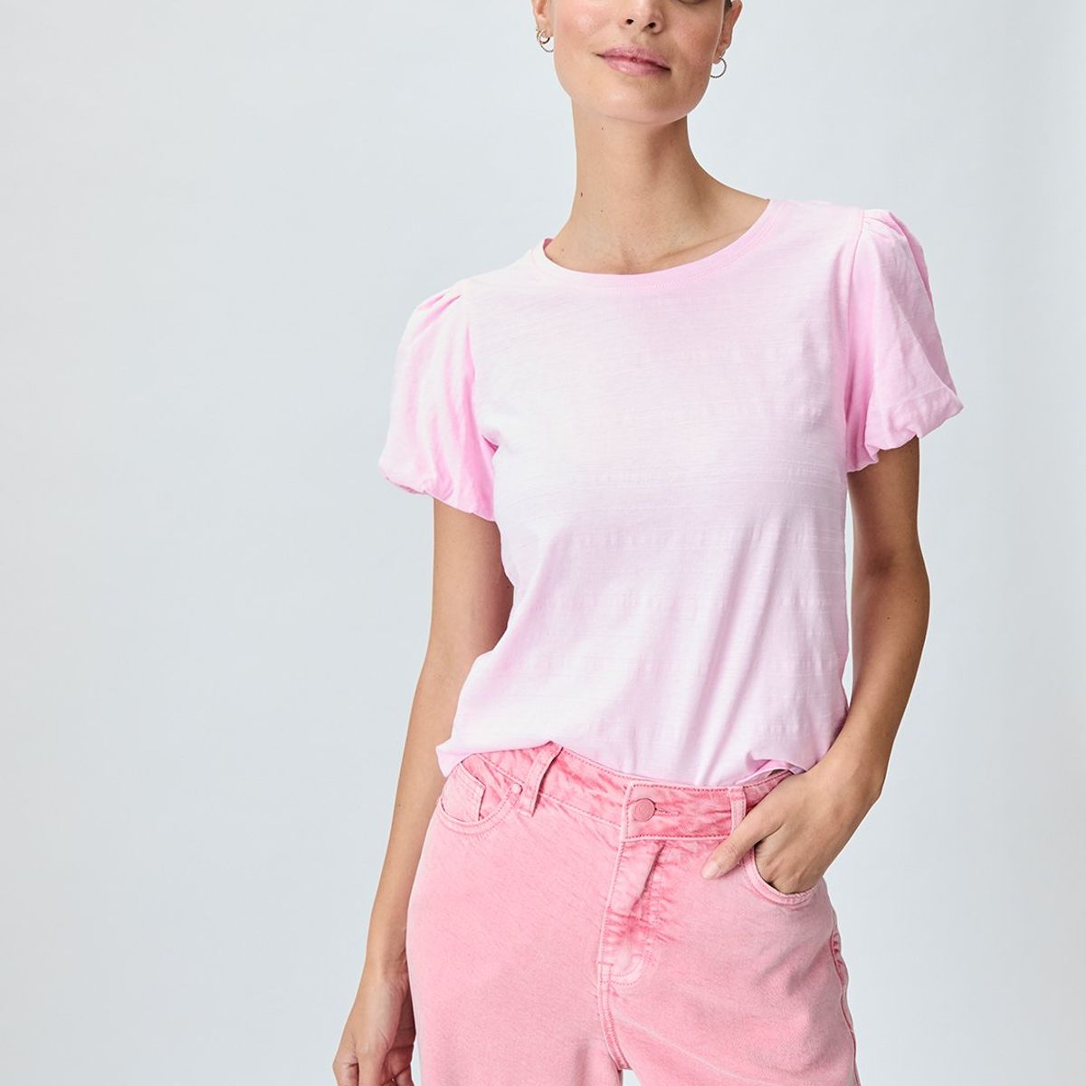 IO - Polera Manga Corta Rosado Mujer Io