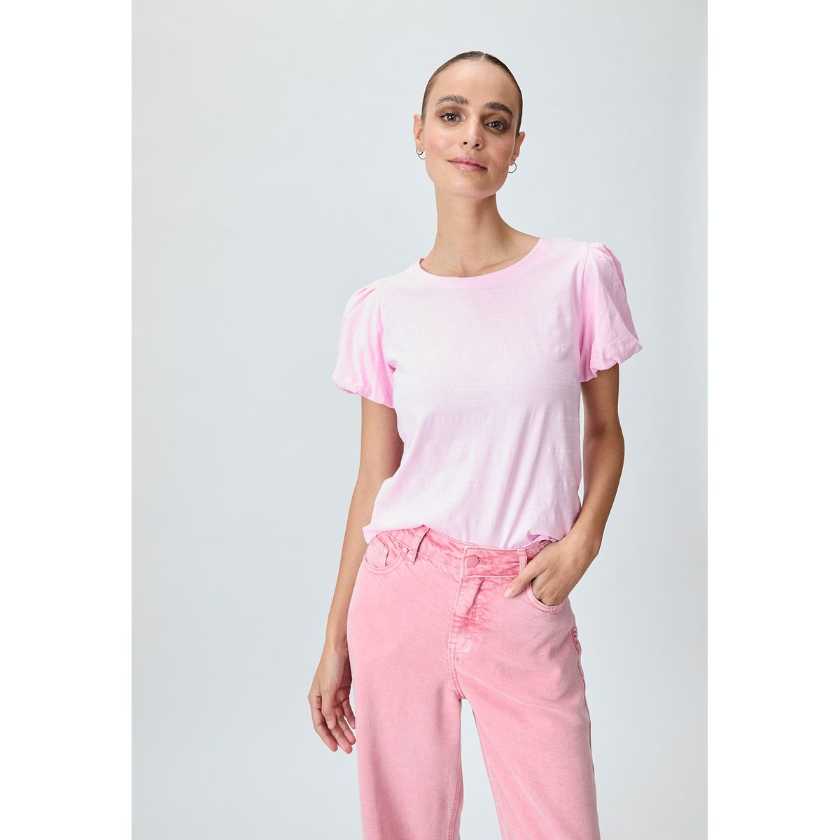 IO - Polera Manga Corta Rosado Mujer Io