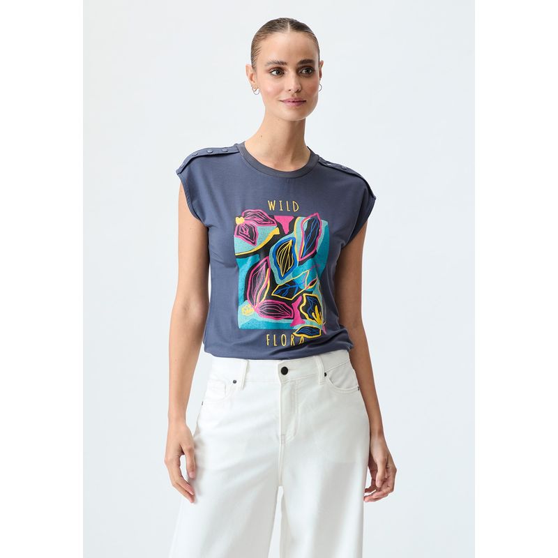 IO - Polera Sin Mangas Gris Marengo Mujer Io