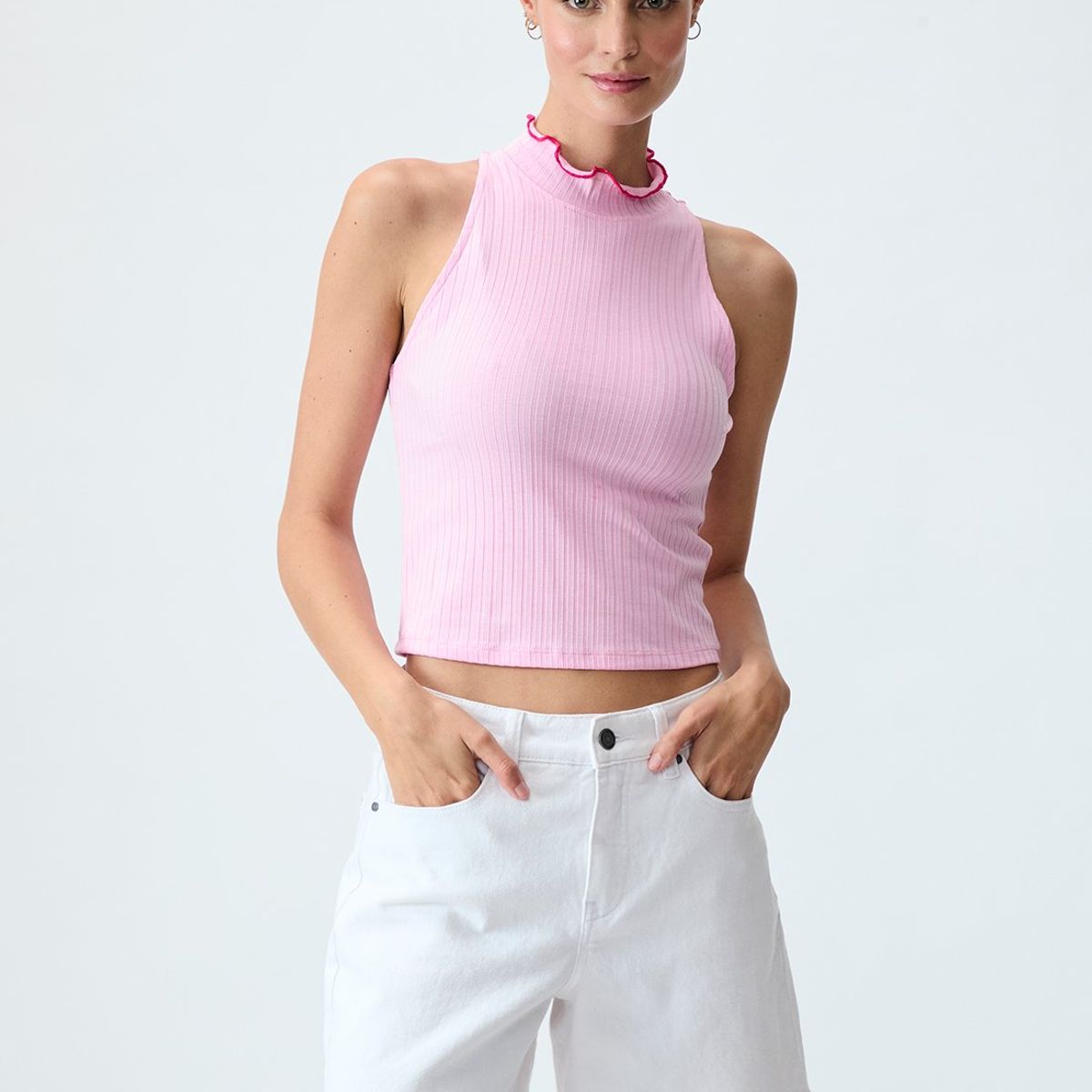 IO - Polera Sin Mangas Rosado Mujer Io