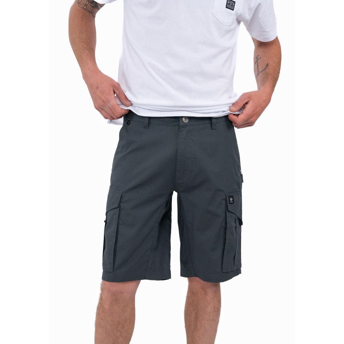 KAYA UNITE - Short Hombre Cargo Acero