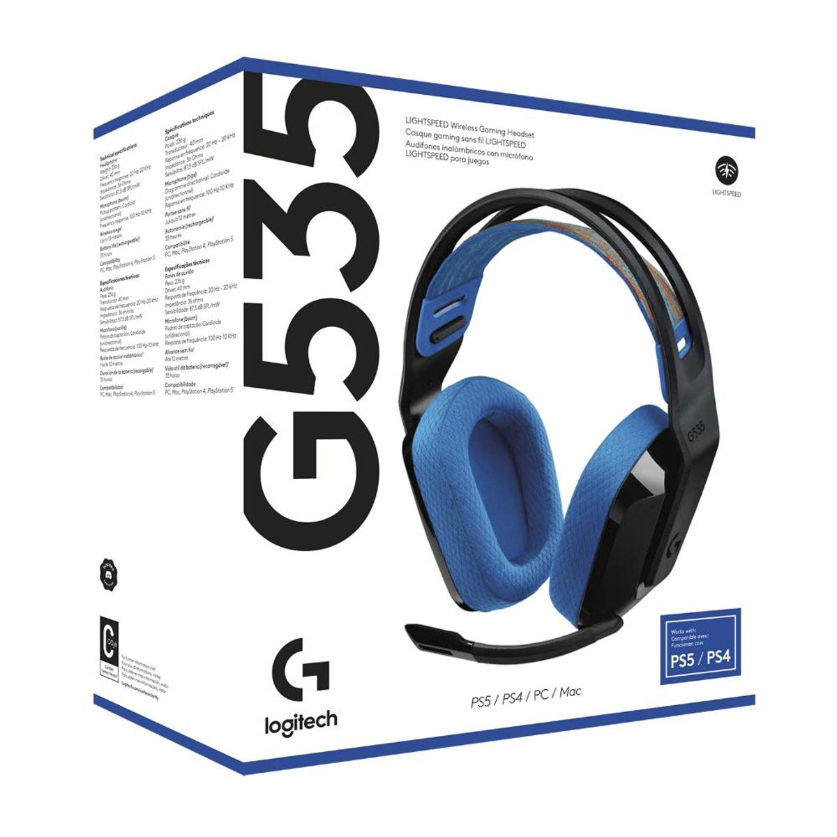 LOGITECH - Audífono Inalámbrico Gamer Logitech G535 Lightspeed Ps5/ Pc