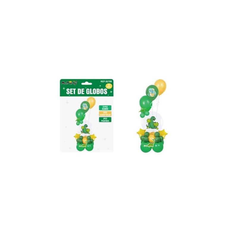 GENERICO - Set Con Globos Burbujas De Dinosaurio 29pcs