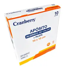 CRANBERRY - Apósito alginato de calcio + plata 10X10 Cms 10 unidades