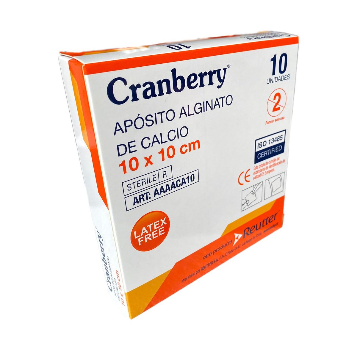 CRANBERRY - Apósito alginato de calcio 10X10 Cms 10 unidades