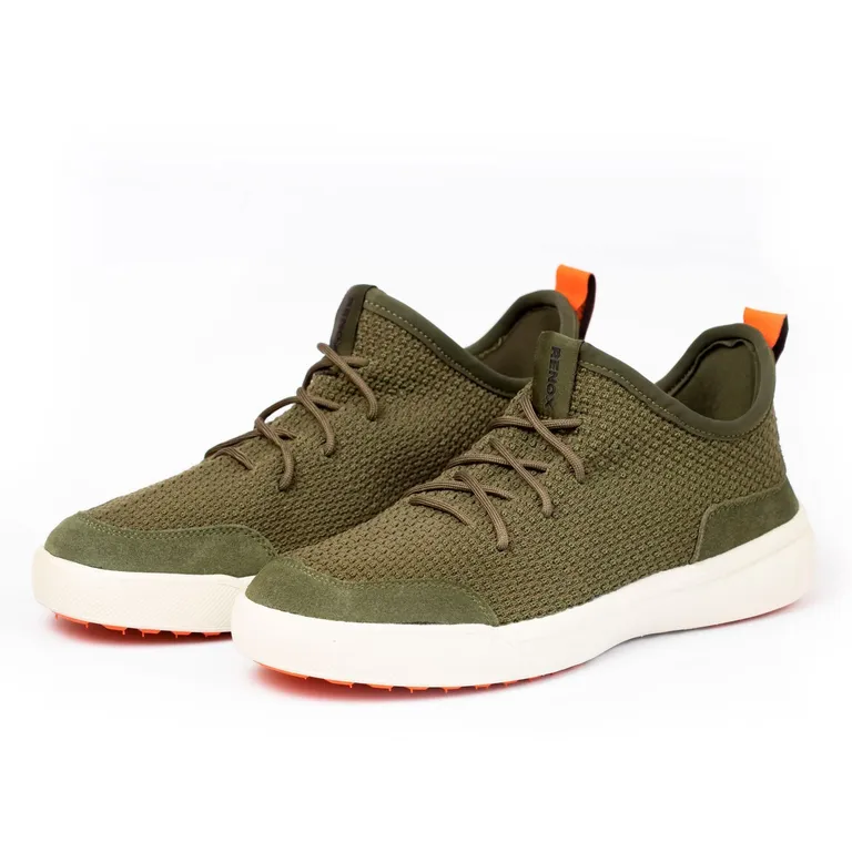 Zapatilla Outdoor Liviana Cómoda Viaje Versaknit Verde Musgo