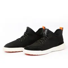 RENOX - Zapatilla Outdoor Liviana Cómoda Viaje Versaknit Negro Crema