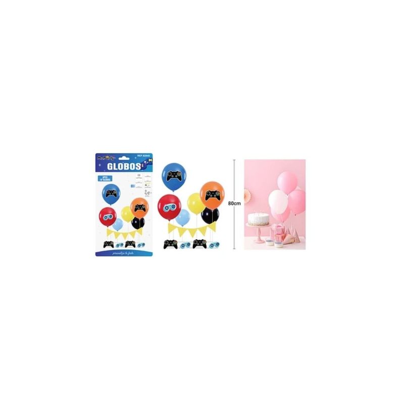 GENERICO - Set De Globos Con Base Control De Juego 6pcs