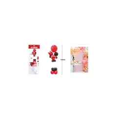 GENERICO - Set De Globos Con Base Negro y Rojo 21pcs