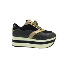 PAND G - Zapatilla Negra Plataforma Mujer