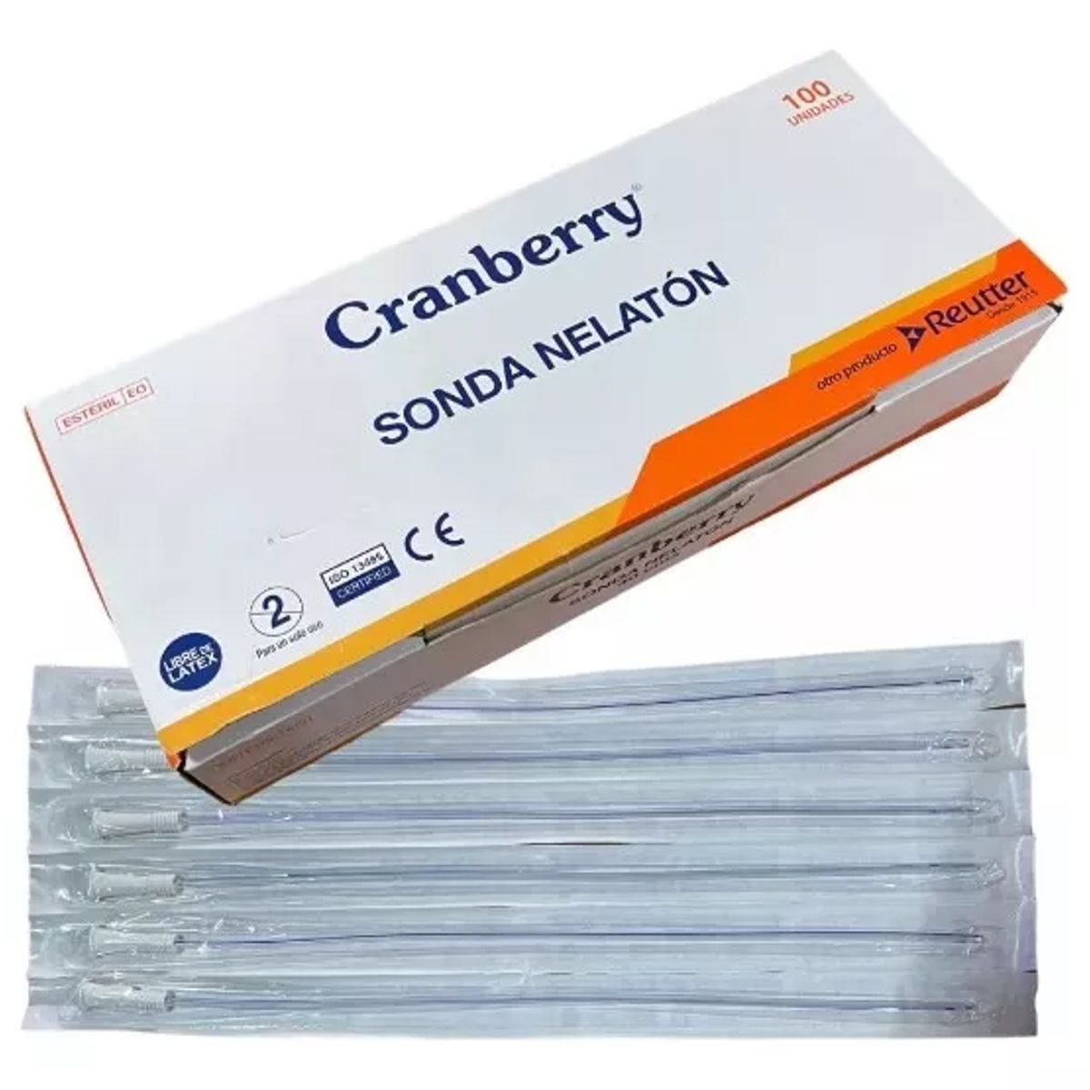 CRANBERRY - Sonda Nelaton N°6 40cm Cranberry Caja 100 Un