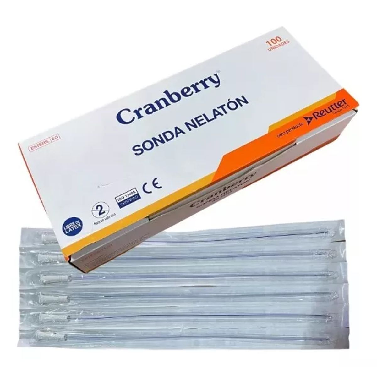 CRANBERRY - Sonda Nelaton N°6 40cm Cranberry Caja 100 Un