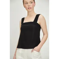 IO - Blusa Sin Mangas Negro Mujer