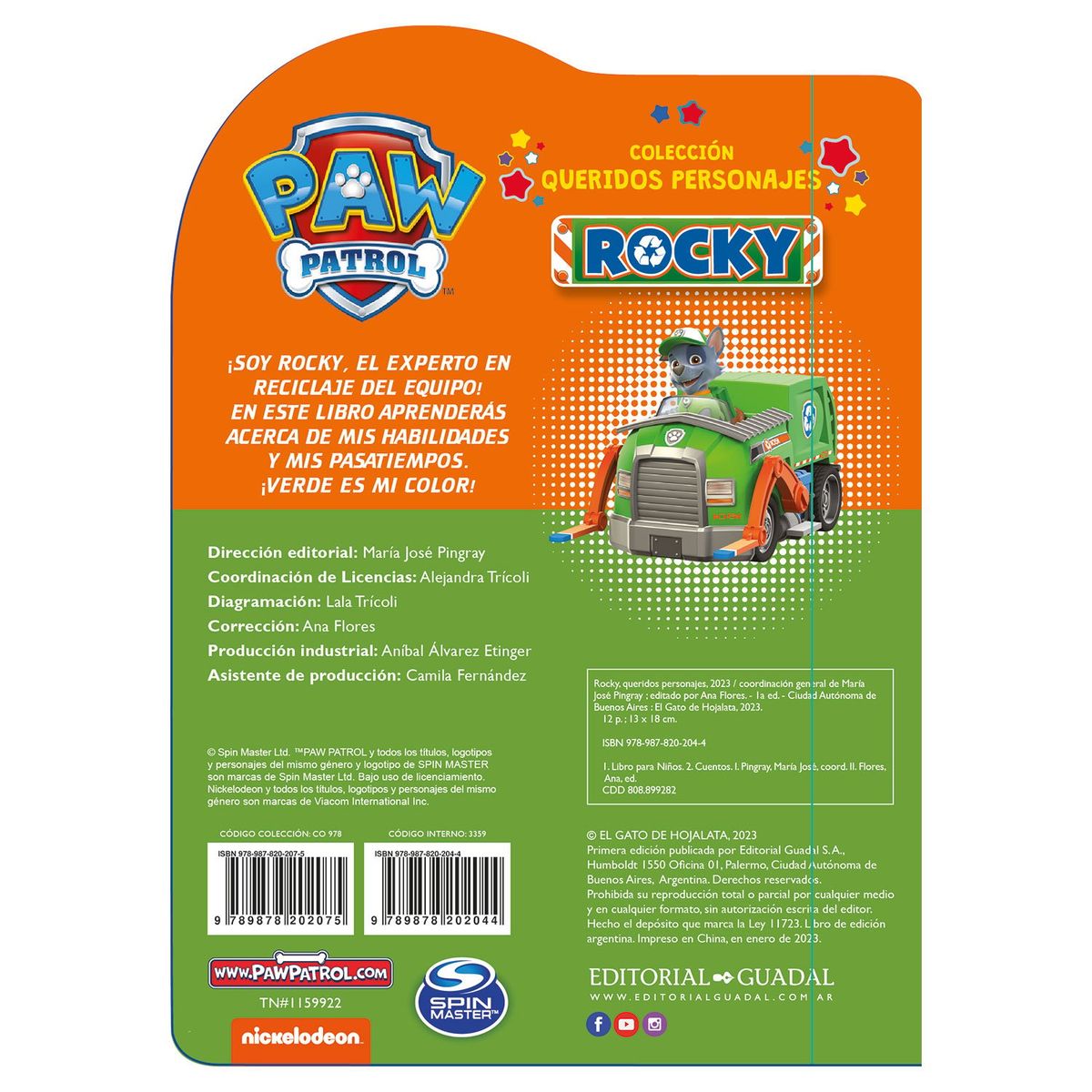 EDITORIAL GUADAL - Libro Rocky-Qp Paw Patrol