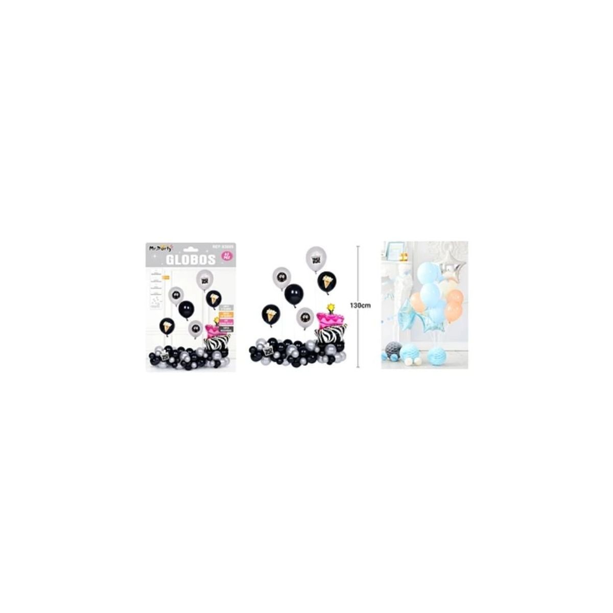 GENERICO - Set De Globos Látex Con Torta 63pcs