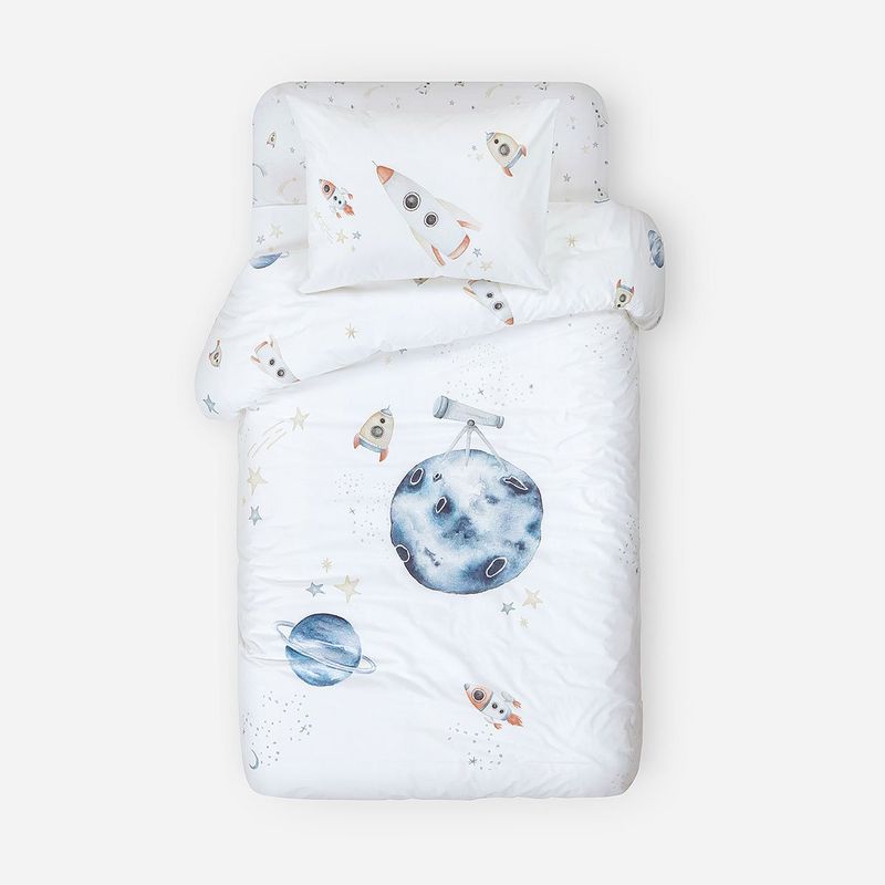 ROSEN - Funda Plumón Algodón Coleccion Kids Universo 1,5 Plazas