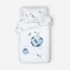 ROSEN - Funda Plumón Algodón Coleccion Kids Universo 1,5 Plazas