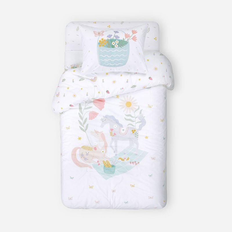 ROSEN - Funda Plumón Algodón Coleccion Kids UnicornioFolk 1,5 Plazas